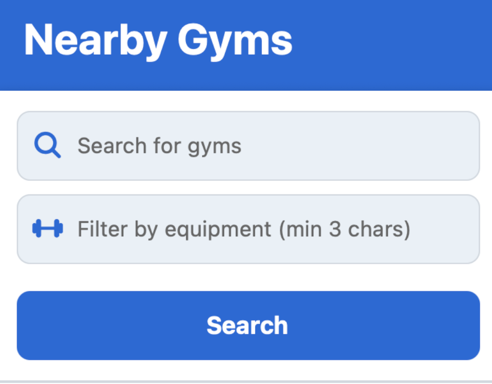 Nearby Gyms - Gymseekr